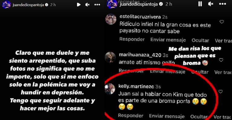Juan de Dios Pantoja habla de su infidelidad a Kimberly Loaiza
