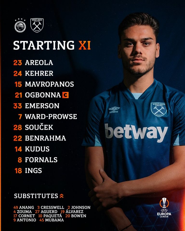 Olimpiakos vs West Ham United