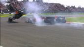 ¡Abandona 'Checo' Pérez! Chocan al mexicano al inicio del Gran Premio de México