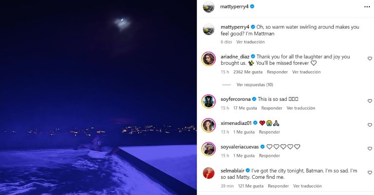 Matthew Perry y su última foto que habría predicho su muerte