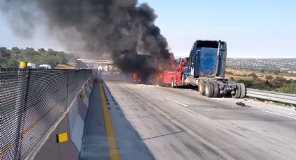 VIDEO: Tráiler se incendia sobre Arco Norte y genera caos; es el segundo accidente de hoy