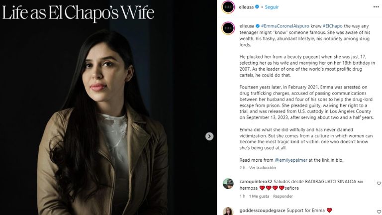 Emma Coronel dio su primera entrevista a la revista ELLE