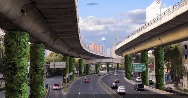 Daños en el segundo piso del Periférico