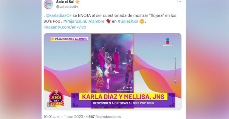 Karla Díaz arremete contra Sale el Sol