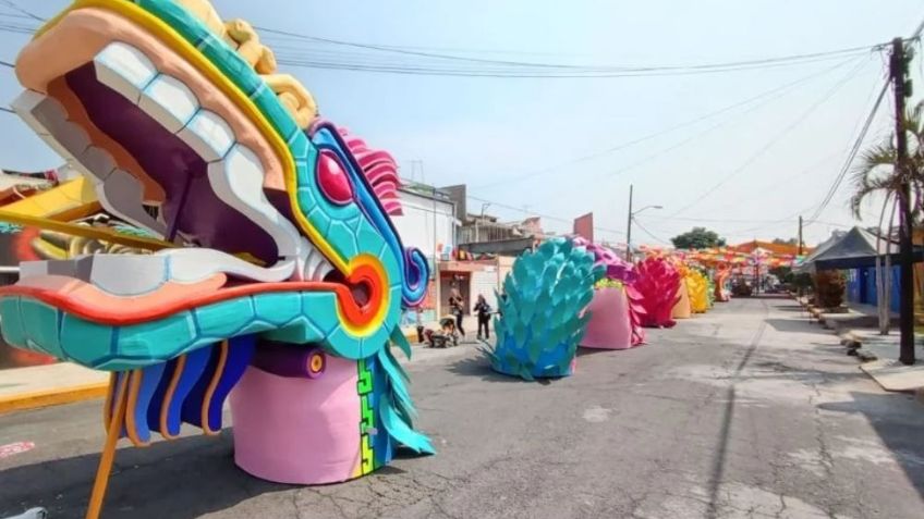 Por Día de Muertos, Quetzalcóatl, la serpiente emplumada, llega a la alcaldía Tláhuac
