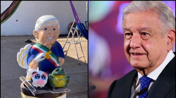 AMLO adelanta su visita a Vícam; su figura se vende como alcancías