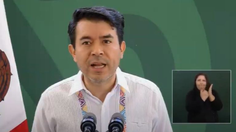 Arturo Medina, subsecretario de Derechos Humanos de la Secretaría de Gobernación, habla de la muerte de Jesús Ociel Baena. Foto: Gobierno de México