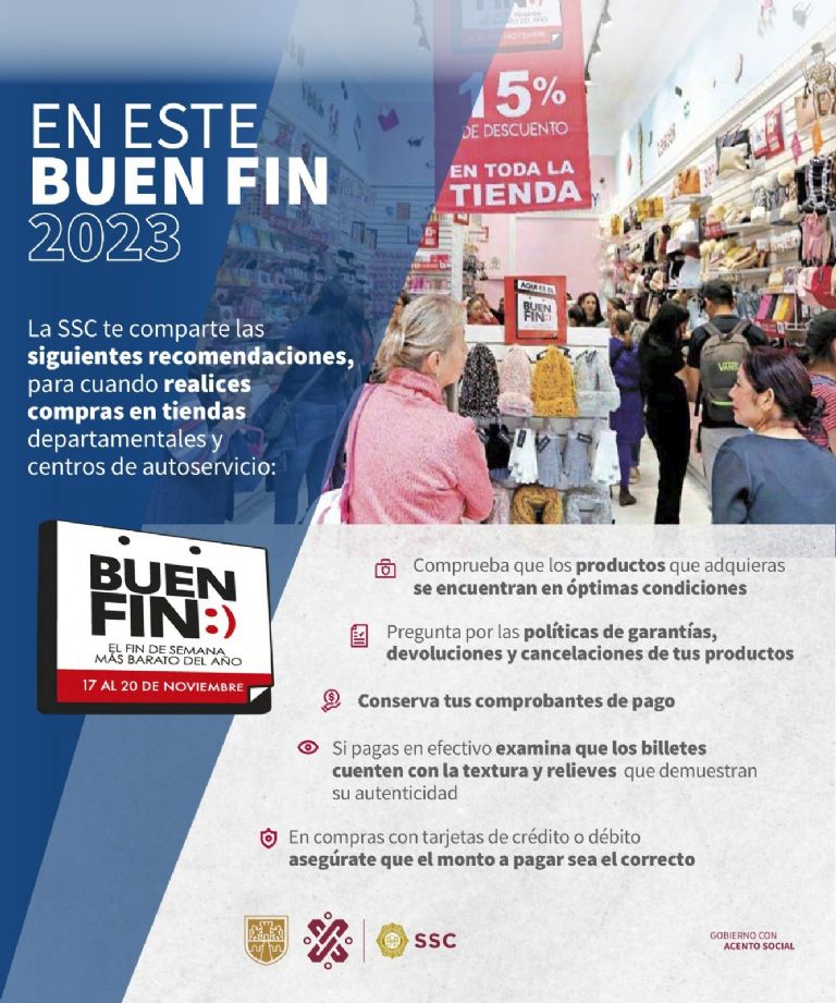 Operativo por el Buen Fin 2023 en CDMX