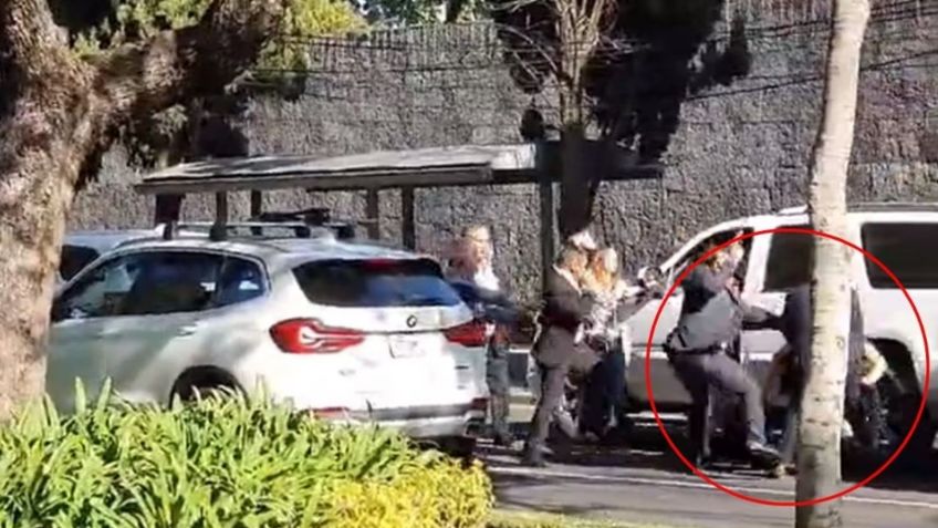 Incidente entre escoltas desata investigación: Analizan cámaras de seguridad en busca del agresor