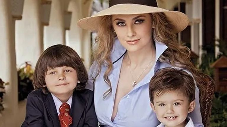 Aracely Arámbula y sus hijos
