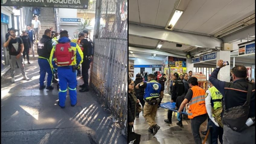 Emergencia en la CDMX: Joven entra en labor de parto en Tasqueña y desata caos en el metro