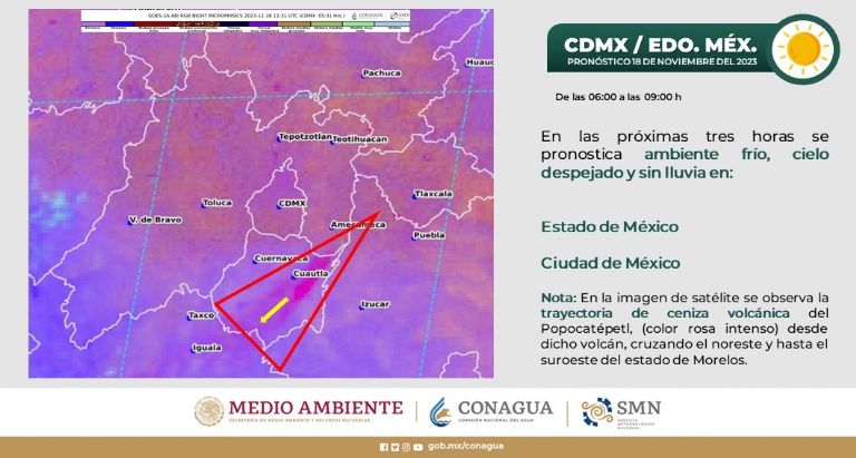 Clima en CDMX hoy 18 de noviembre
