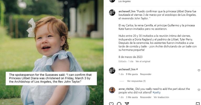 Príncipe William y Kate Middleton rechazarían a Lilibeth Diana