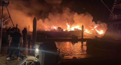 Lujosos yates en Marina Palmira, Baja California Sur son devastados por terrible incendio