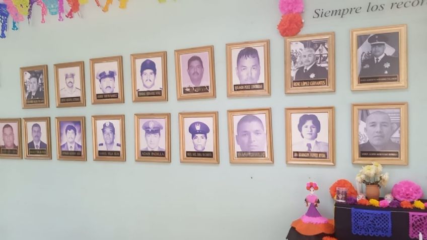 Con altar, rinden homenaje a policías de Cajeme caídos en cumplimiento de su deber