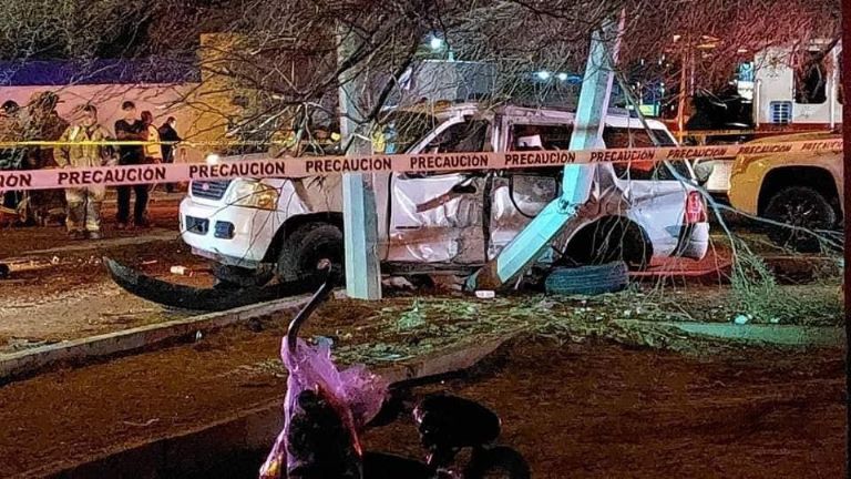 Bombero muere en fuerte accidente vehicular, al Norte de Sonora. Foto: Facebook