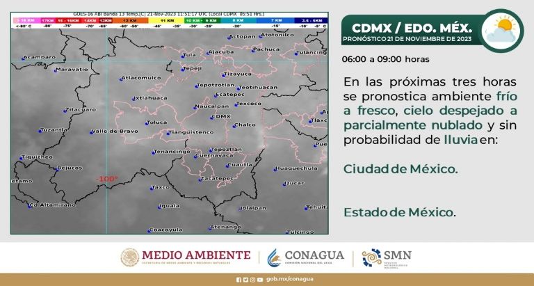 Clima en CDMX hoy 21 de noviembre