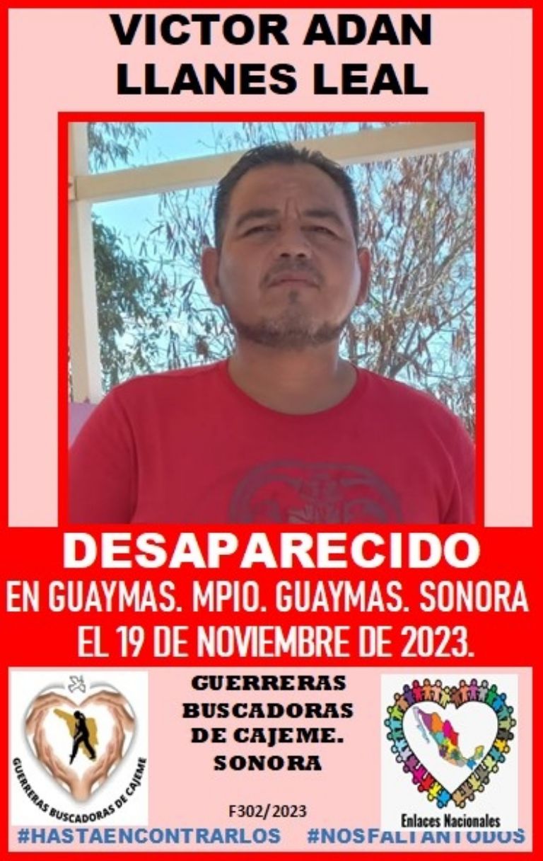 Víctor Adán desapareció en Guaymas, Sonora. Foto: Facebook