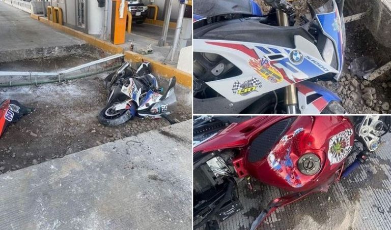 Motociclistas en la caseta de Tlalpan