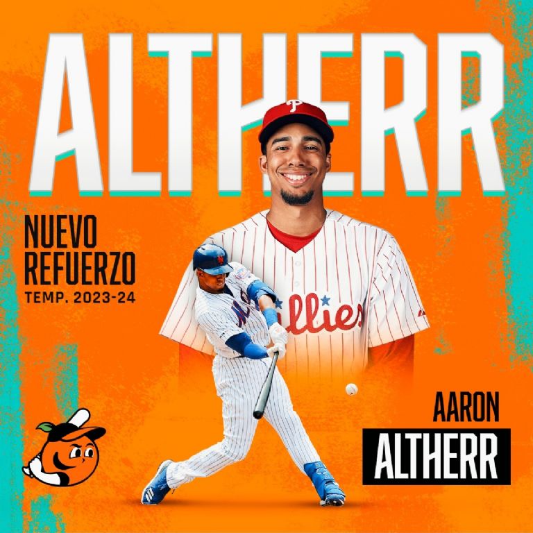 Aaron Altherr es jugador de Naranjeros