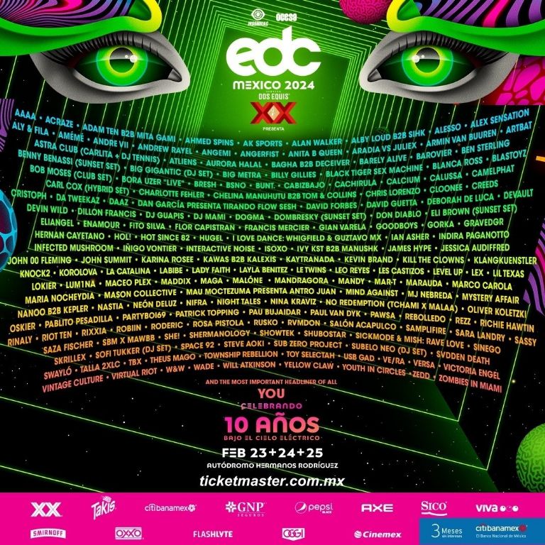EDC México Anuncia Lineup Explosivo para Celebrar su Décimo Aniversario