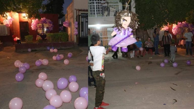 Con fiesta, despiden a niña de 5 años que murió atropellada en Hermosillo