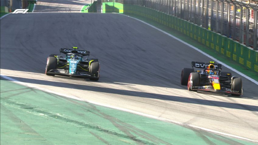 'Checo' Pérez queda a milésimas del podio tras fuerte lucha con Alonso en el GP de Brasil