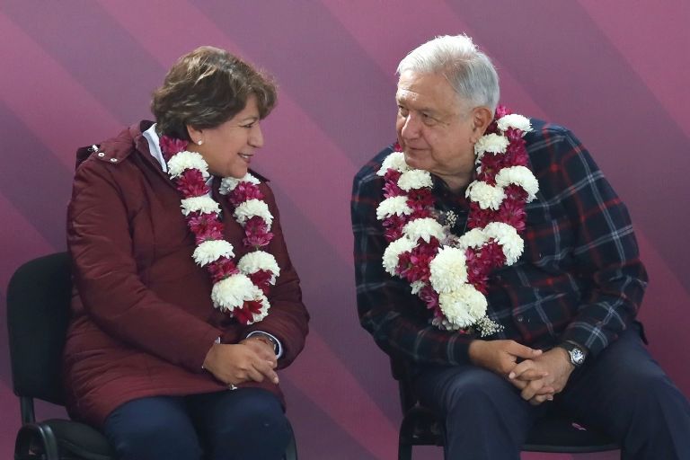 AMLO y Delfina Gómez en Edomex