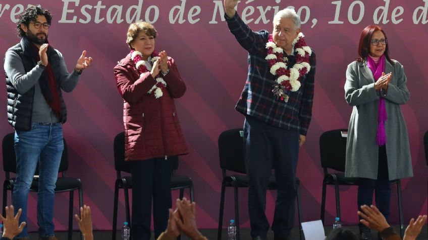 AMLO y Delfina Gómez garantizan programas sociales para familias del Estado de México