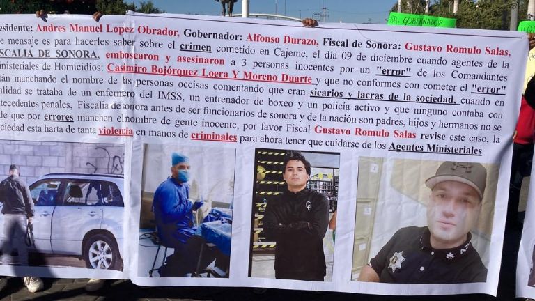 Ciudadanía se manifesta por jóvenes asesinados en Ciudad Obregón