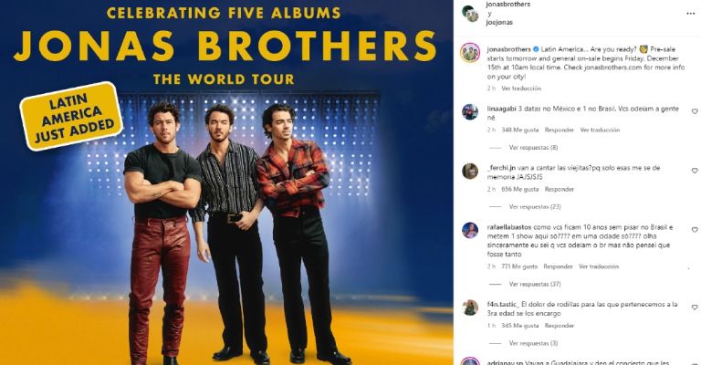 Jonas Brothers anuncian que llegan a México en el 2024