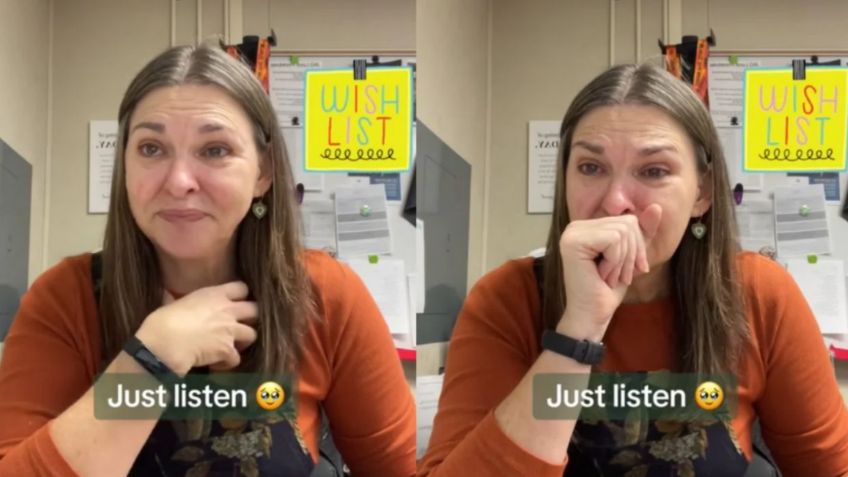 Maestra se desborda en llanto tras leer los deseos de Navidad de sus alumnos