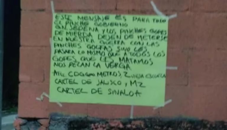 Los Metros, CJNG y ‘El Mayo’ lanzan amenaza contra el gobierno de Tamaulipas