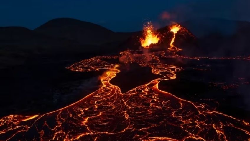 FOTOS: Una espectacular erupción volcánica ilumina el cielo nocturno en Islandia; así se ve