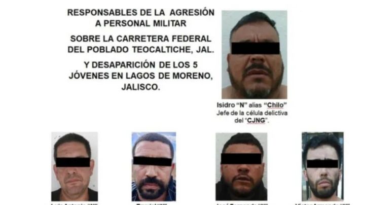 Juez vincula a proceso a 5 hombres señalados de la desaparición de los jóvenes en Lagos de Moreno