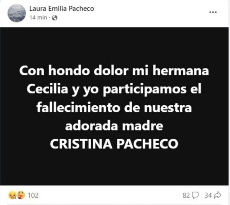 Muere Cristina Pacheco a los 82 años