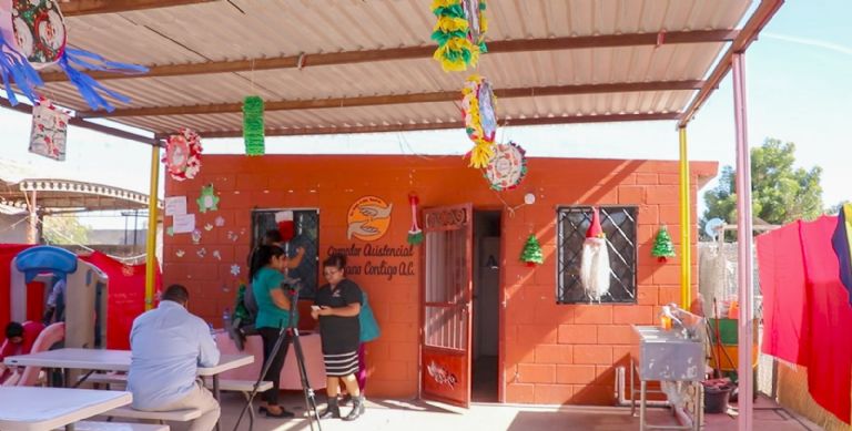 El comedor 'Mi Mano Contigo' lleva 10 años apoyando a Cajeme. Foto: Cortesía