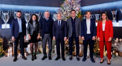 Kenti Robles protagoniza postal navideña del Real Madrid junto a Luka Modric y Ancelotti