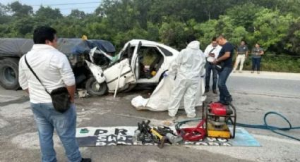 Tres personas mueren en accidente en la carretera federal Tulum-Playa del Carmen