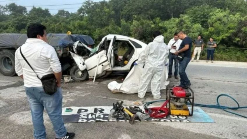 Tres personas mueren en accidente en la carretera federal Tulum-Playa del Carmen
