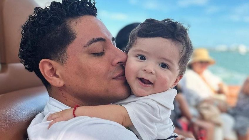 Eduin Caz pone fin a especulaciones al mostrar imagen de bebé y luce igualito a su hijo