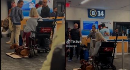 VIDEO: Pareja arma escándalo en aeropuerto de EU; agreden a una mujer en silla de ruedas