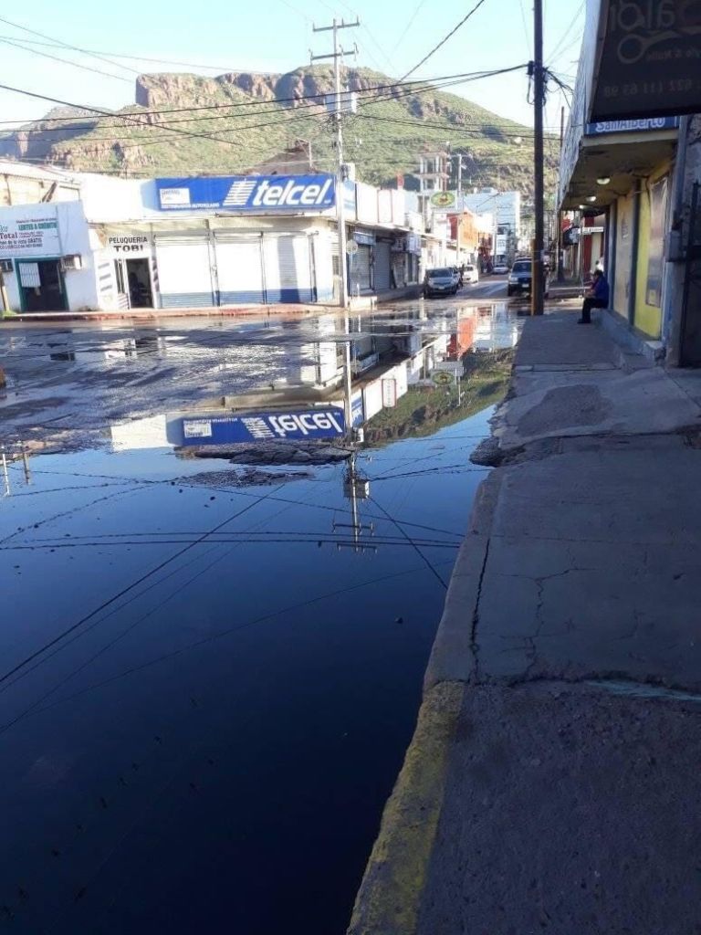Los drenajes colapsados afectan el Sur de Sonora. Foto: Cortesía