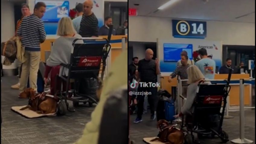 VIDEO: Pareja arma escándalo en aeropuerto de EU; agreden a una mujer en silla de ruedas