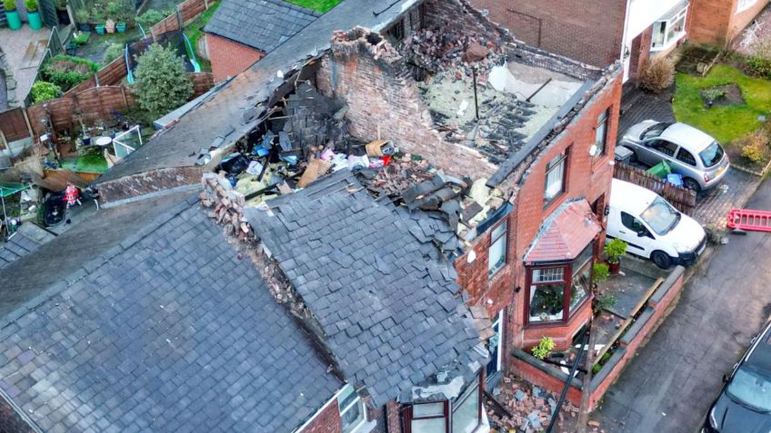 Familia logra sobrevivir a un tornado dentro de su casa, en Reino Unido: “Fue un caos”