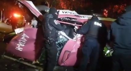 Fatídico accidente: Taxi se impacta contra árbol en Periférico Sur y deja una mujer muerta