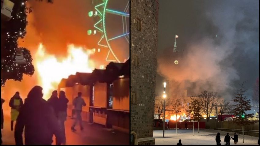 VIDEO: Fuerte incendio azota bazar navideño en Berlín; reportan a dos personas heridas
