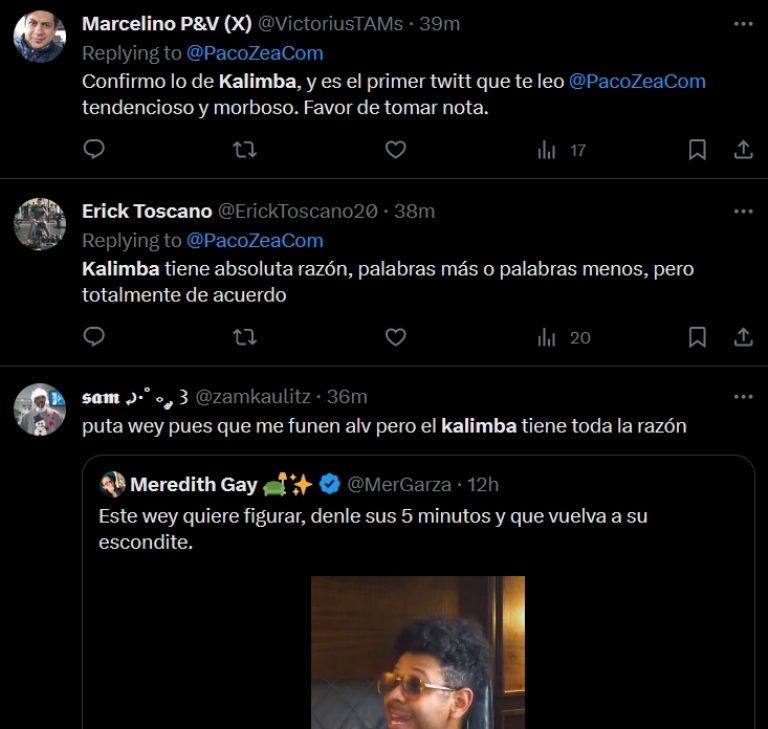 Internautas defienden a Kalimba por sus declaraciones sobre la masculinidad