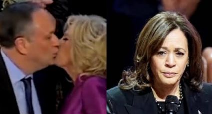 ¿Le afectó? Así reaccionó Kamala Harris al beso público entre su esposo y Jill Biden