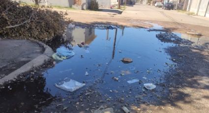Ciudad Obregón: Drenaje colapsado deja daño en calles de la colonia Villa Fontana